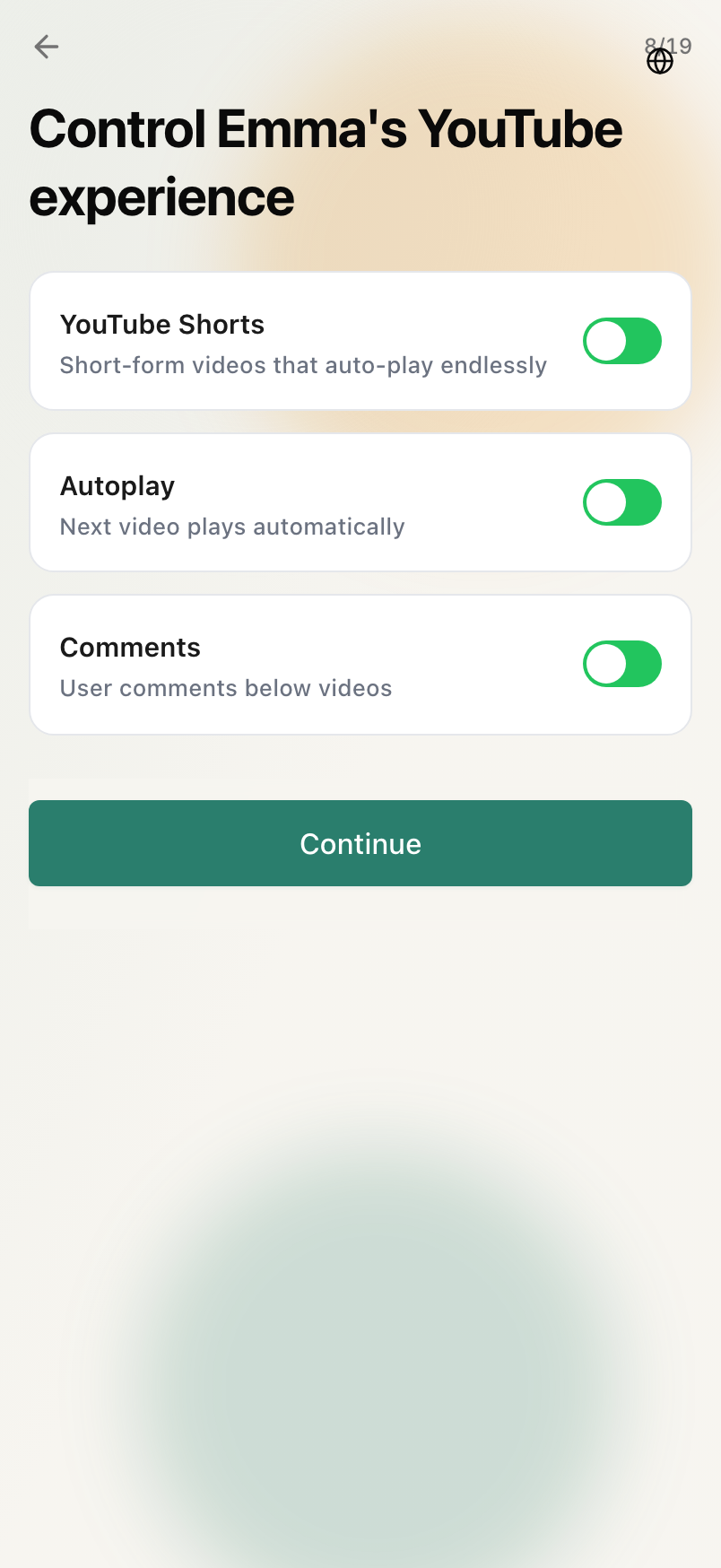 WhitelistVideo YouTube controls screen